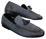 Elong DD0085 - Mens Snake Crocodile Leather PU Loafers Driving Shoes Slip On Tassel Comfort Vintage