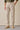 Beige geplooide smart casual broek voor heren, klassieke pasvorm