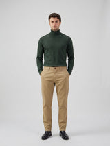 Khaki chino broek voor heren, linnenmix, dunne Tencel katoen, zomerstof