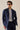 Marineblauwe utility-jas voor heren, lichtgewicht katoenmix, smart casual model.