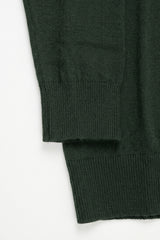 Groene coltrui voor heren, zachte viscosemix, gebreide trui met lange mouwen.
