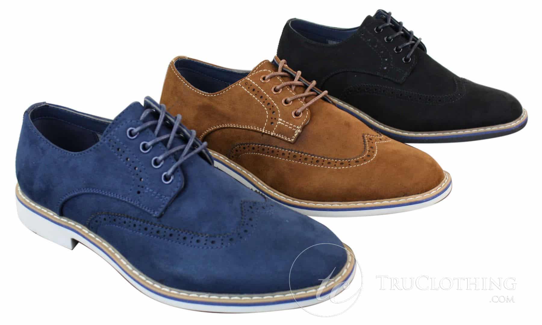 Elong EL0635 - Mens Smart Casual Suede Nubuck Leather Brogues