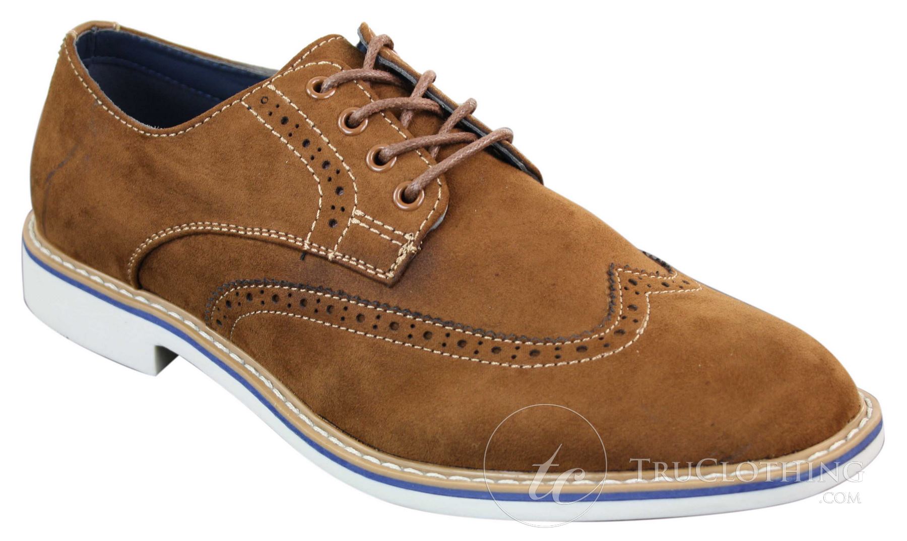Elong EL0635 - Mens Smart Casual Suede Nubuck Leather Brogues