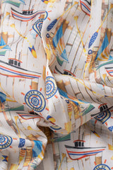 Heren beige marineblauw geruit pak