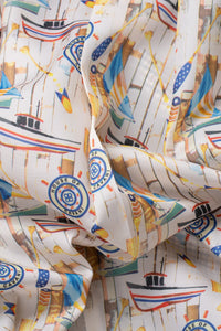 Heren beige marineblauw geruit pak