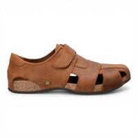 Fletcher Basics C5 - Herensandalen van schorsbruin leer