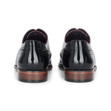 Flynn - Zwarte brogueschoenen van lakleer voor heren