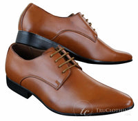 Galax GH2019 - Mens Smart Casual Formal Laced Pointed Leather Shoes Wedding Prom Office Classic