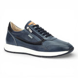 Getafe - Herensneakers van blauw leer, comfortabel om te dragen