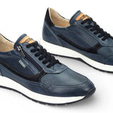 Getafe - Herensneakers van blauw leer, comfortabel om te dragen
