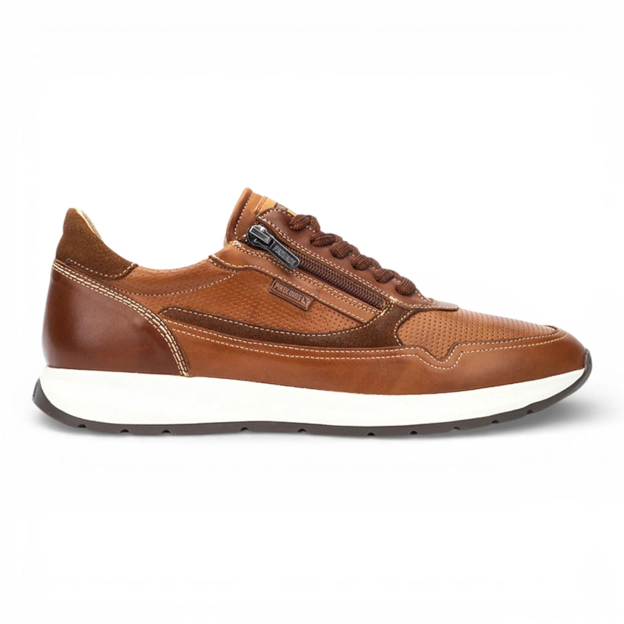 Getafe - Herensneakers van bruin leer, makkelijk te dragen