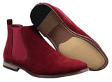 Mens Italian Suede Slip On Ankle Boots Smart Casual Desert Chelsea Dealer