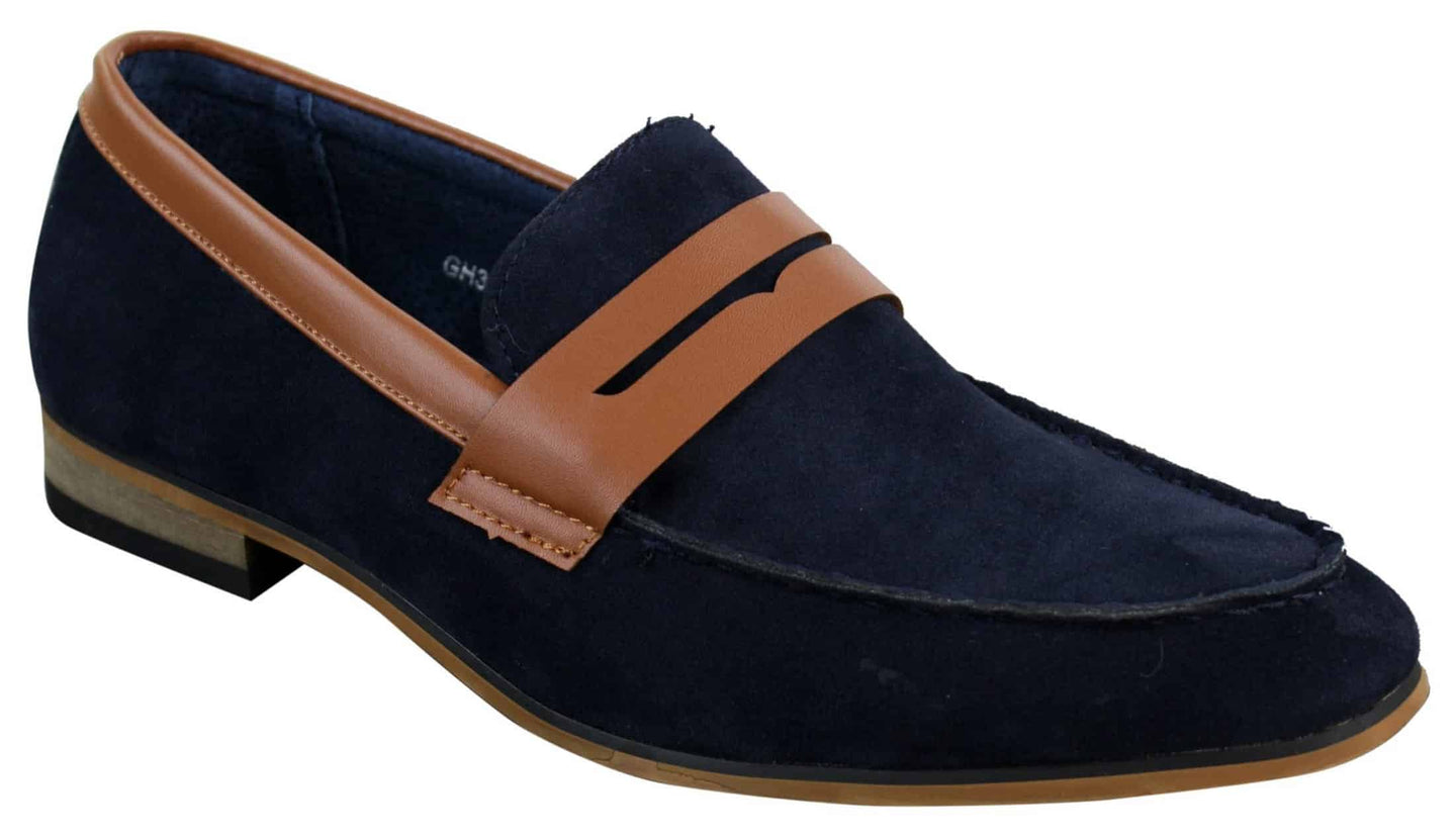 Mens Suede Slip On Loafers Moccasins Smart Casual Italian Designer Shoes