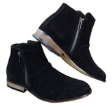 Mens Italian Suede Slip On Zip Ankle Boots Smart Casual Desert Chelsea Dealer
