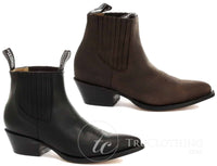 Mens Cowboy Ankle Boots Grinders Maverick Real Leather Western Riding Cuban