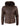 Mens Brown Leather Bomber Jacket with Hood