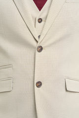 Hampton - Beige driedelig pak voor heren
