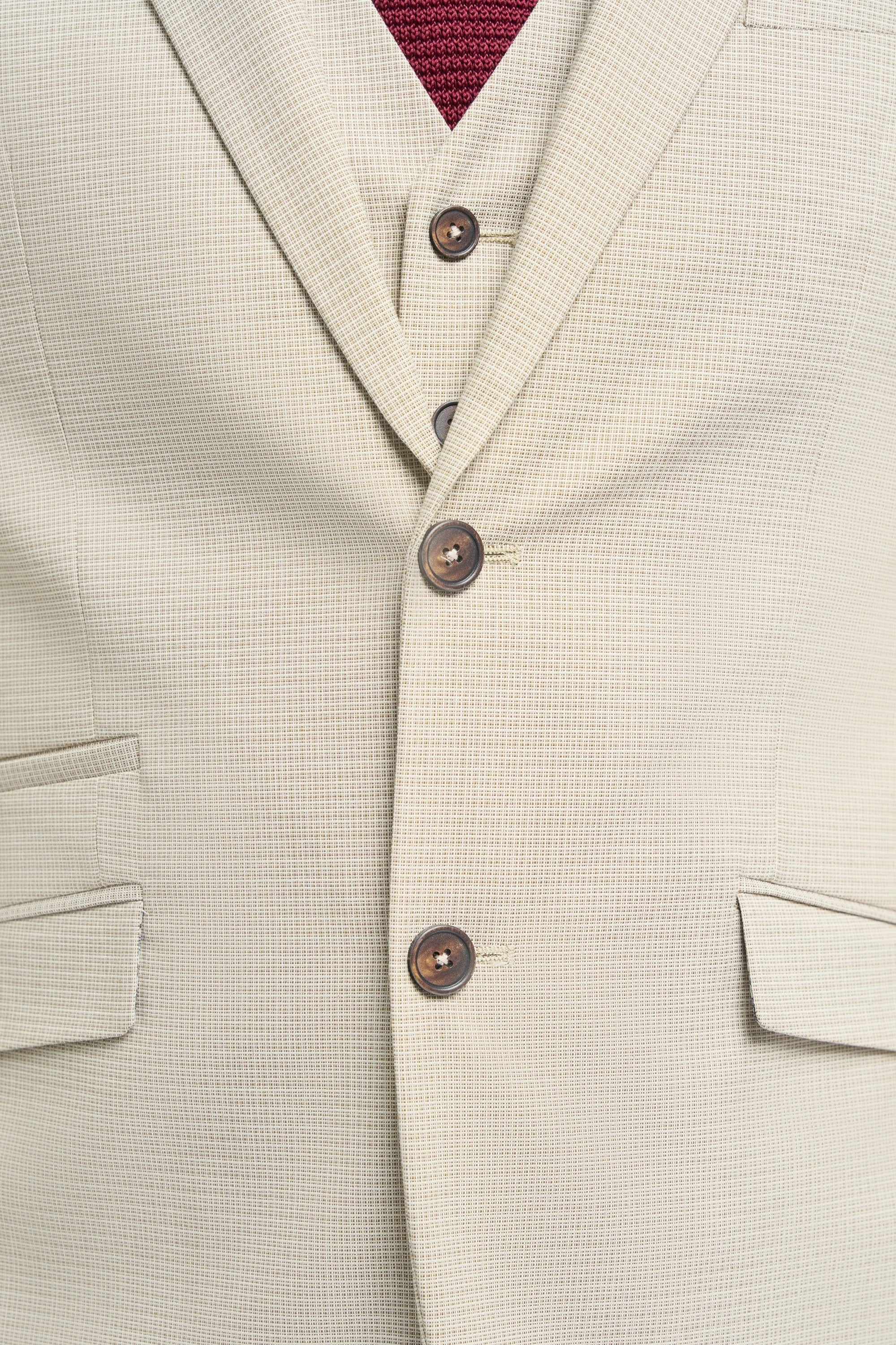 Hampton - Beige driedelig pak voor heren