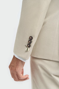 Hampton - Beige driedelig pak voor heren