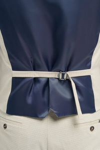 Hampton - Beige driedelig pak voor heren