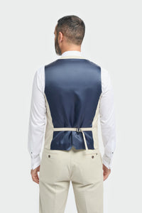 Hampton - Beige driedelig pak voor heren