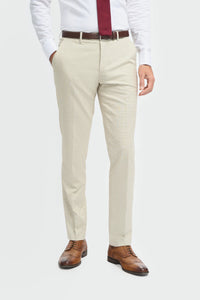 Hampton - Beige driedelig pak voor heren