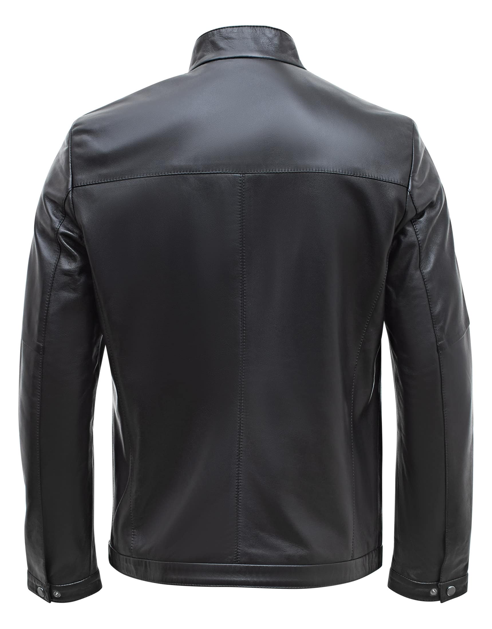 Happy Gentleman B102 - Real Leather Tailored Fit Mens Black Biker Jacket