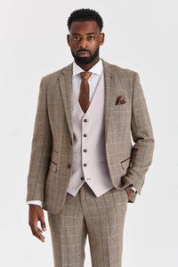 Harris Brown tweedpak met Mayfair Stone gilet