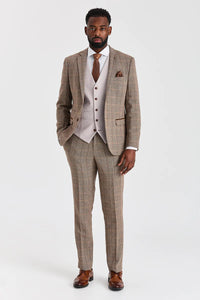 Harris Brown tweedpak met Mayfair Stone gilet