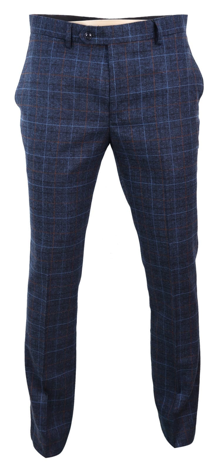 Harvey - Men's Navy Check Trouser