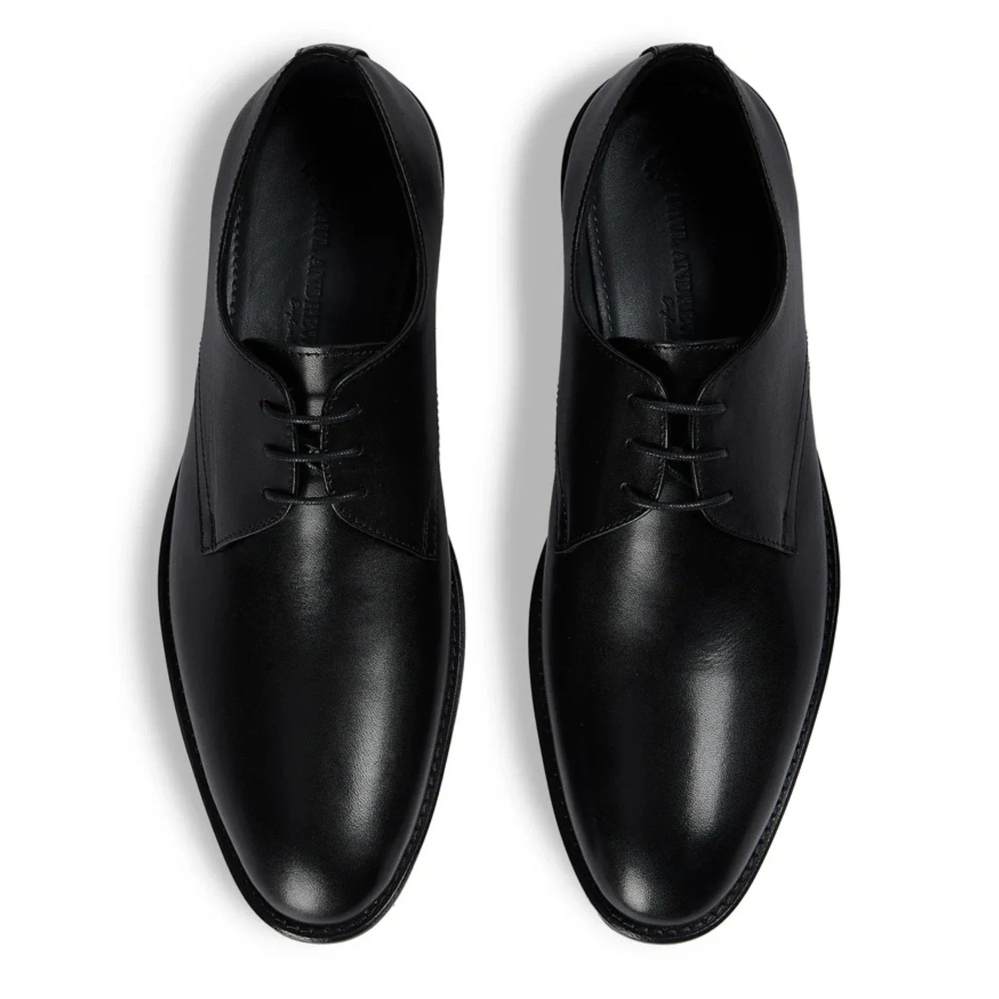Henley - Klassieke zwarte Derby-schoenen met gladde neus voor heren