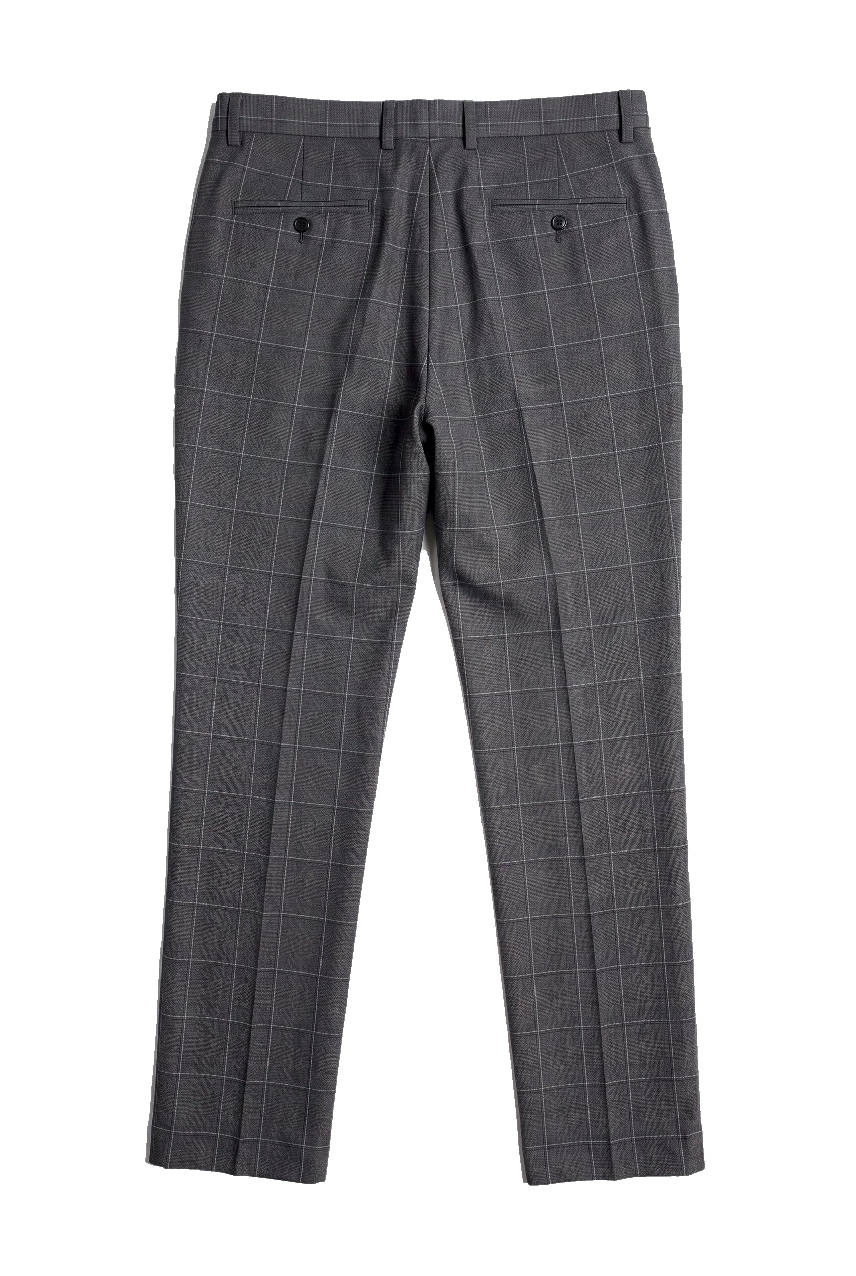 Hobbs - Heren Grijze Geruite Broek Vintage Retro Smart Wedding