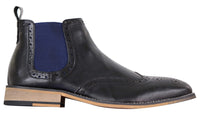 Mens Black or Brown Slip-on Chealse Boots - Cavani Hound