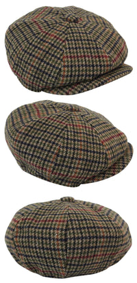 Men Classic Check Newsboy Cap