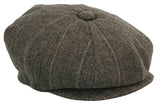 Mens Tweed Check Peaky Blinders Cap