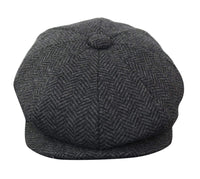 HT6316 - Mens Herringbone Tweed Peaky Blinders Hat