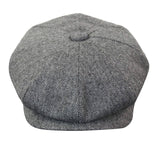 HT6364 - Mens Herringbone Tweed Newsboy Peaky Blinders Hat
