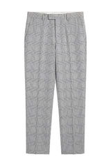 Hugo - Heren Geruite Grijze Broek