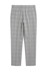 Hugo - Heren Geruite Grijze Broek