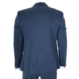 IM40 - Marineblauw 3-delig visgraat tweedpak voor heren