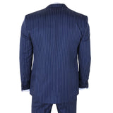 IM43 - Herenpak met krijtstreep, 3-delig, marineblauw, Shelby-stijl
