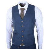 IM50 - Herenpak, blauw geruit, 3-delig, getailleerd