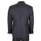 IM51 - Herenpak met antracietkleurig ruitpatroon, 3-delig, getailleerd model