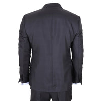 IM51 - Herenpak met antracietkleurig ruitpatroon, 3-delig, getailleerd model