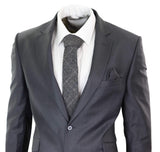 Mens Grey Wool Formal Suit