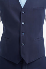 James - Heren marineblauw wollen vest