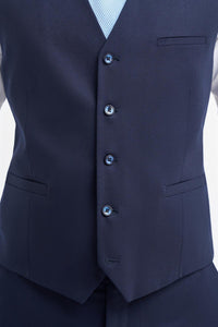 James - Heren marineblauw wollen vest