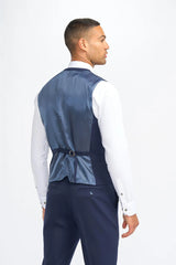 James - Heren marineblauw wollen vest