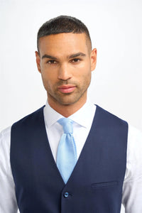 James - Heren marineblauw wollen vest