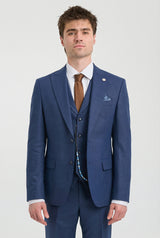 James Heren 3-delig Marineblauw Tailored Fit Pak